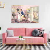 Intrigue, bord 10 van "De vereiste kwalificaties" Canvas Afdruk (Insitu (Woonkamer))