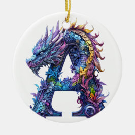 Intrinsieke draak - letter A Keramisch Ornament