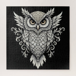 Intrinsieke Uil Mandala Puzzel - Gedetailleerde Vo
