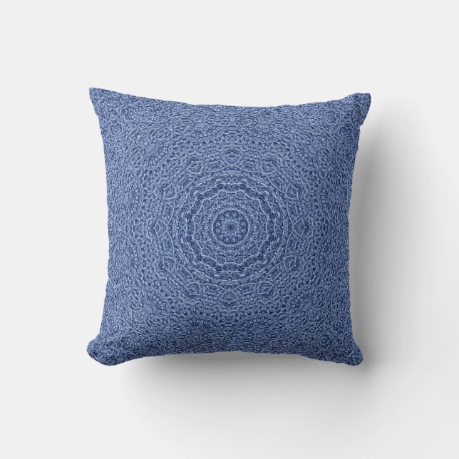 Intrix Klok BluLavender Mandala Pillow Kussen (Voorkant)