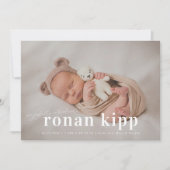 Introduceer vrolijk Bold Name Birth Announcement Aankondiging (Voorkant)