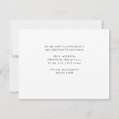 INTRODUCEREN | eenvoudige script geboorteaankondig (Achterkant)