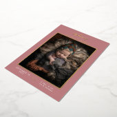 Introducing Baby Modern Pink Birth Announcement Folie Uitnodiging (Gedraaid)