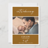 Introducing Baby Photo Collage Announcement Card Kaart (Voorkant)