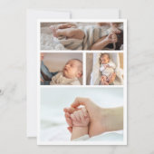 Introducing Baby Photo Collage Announcement Card Kaart (Achterkant)