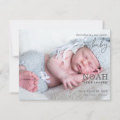 Introducing Our Sweet Baby Photo Announcement Card (Voorkant)