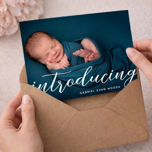 Introducing Personalized Name Photo Collage Birth Aankondiging