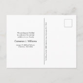 "Introductie" Aangepaste foto Baby aankondigingspo Aankondigingskaart (Achterkant)