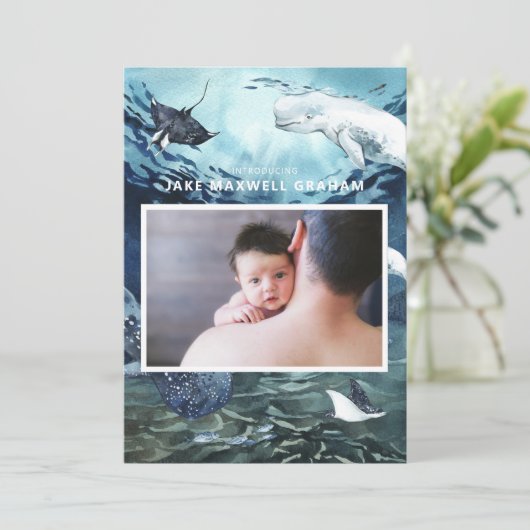 Introductie | Aankondiging van de geboorte Ocean B (Staand voorkant)