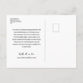 Introductie Baby Custom 3 foto's Modern Heart Briefkaart (Achterkant)