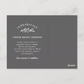 Introductie bloemenkrans fotogeboorte aankondiging briefkaart (Achterkant)