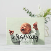 Introductie - Eenvoudige geboorte aankondiging fot (Staand voorkant)