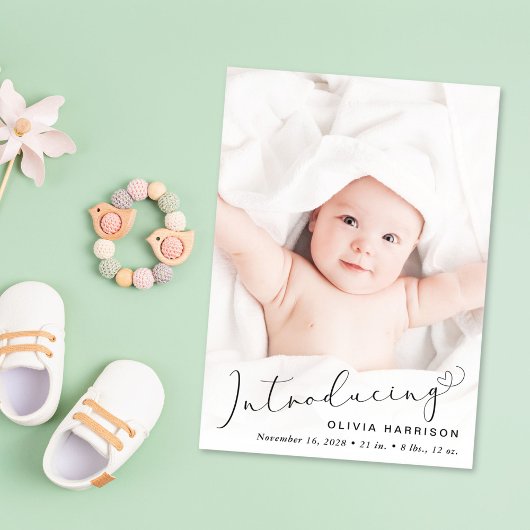 Introductie Foto Acryl Geboorteaankondiging Acryl Uitnodigingen