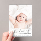 Introductie Foto Acryl Geboorteaankondiging Uitnodigingen (Insitu (Draagbaar))
