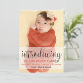 Introductie - Geboorte Aankondiging (Staand voorkant)
