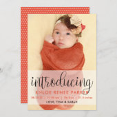 Introductie - Geboorte Aankondiging (Voorkant / Achterkant)