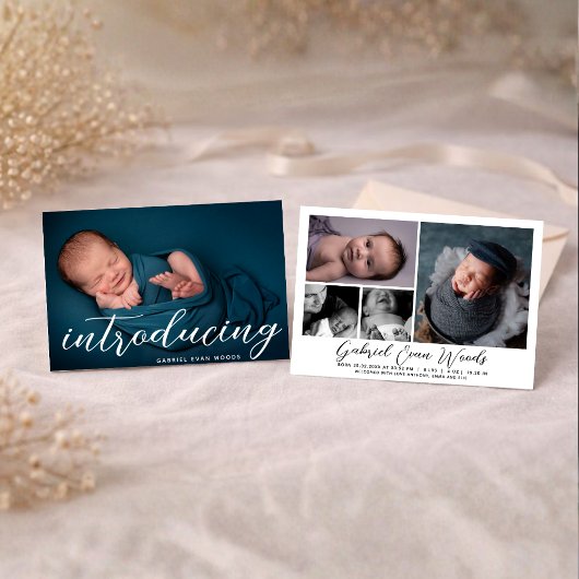 Introductie Gepersonaliseerde Naam Foto Collage Ge Aankondiging