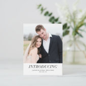 Introductie | Moderne aankondiging van het fotohuw (Staand voorkant)