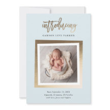 Introductie Moderne Gouden Schrift Baby Foto Geboo