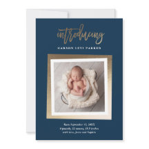 Introductie Moderne Gouden Schrift Baby Foto Geboo