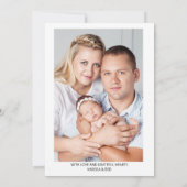 Introductie van 2 foto Paarse roze bloemen Aankondiging (Achterkant)