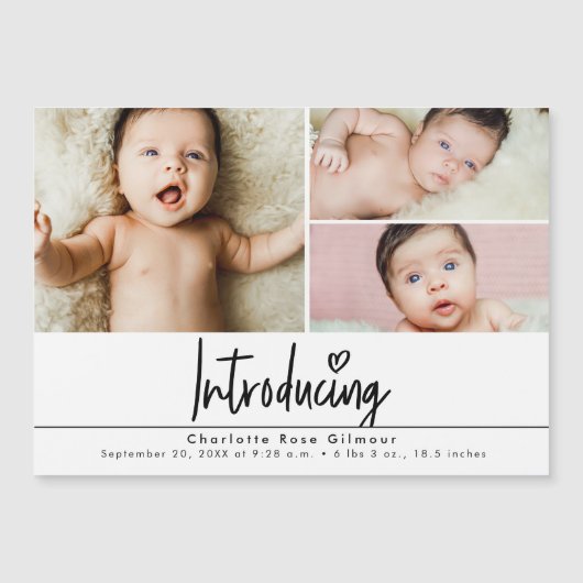 Introductie van Baby 3 foto's (Voorkant)