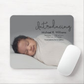 Introductie van Baby Aankondiging Muismat (Met muis)