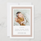Introductie van Baby Foto Boho Birth Aankondiging (Voorkant)