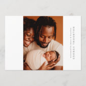 Introductie van baby fotocollage baby Birth Aankondiging (Achterkant)