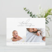Introductie van baby fotocollage baby Birth Aankondiging (Staand voorkant)