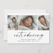 Introductie van Baby fotocollage Bedankkaart (Voorkant)