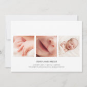 Introductie van Baby - Fotokaart voor geboorteaank Aankondiging (Achterkant)