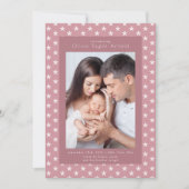 Introductie van Baby Fotoroze sterren Aankondiging (Voorkant)