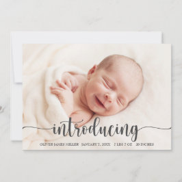 Introductie van Baby - Geboorteaankondiging Fotoka Aankondiging