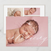 Introductie van Baby Geboorteaankondiging // Wit Aankondiging (Voorkant / Achterkant)