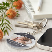 Introductie van Baby Photo Giveaway gepersonalisee Sleutelhanger (Voorkant Rechts)