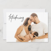 Introductie van Baby shower BOY Birth Custom foto' Bedankkaart (Voorkant)