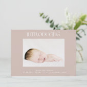 introductie van beige simpel minimaal twee foto-ba aankondiging (Staand voorkant)