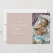 introductie van beige simpel minimaal twee foto-ba aankondiging (Achterkant)