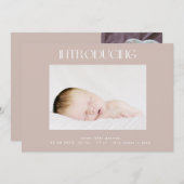 introductie van beige simpel minimaal twee foto-ba aankondiging (Voorkant / Achterkant)