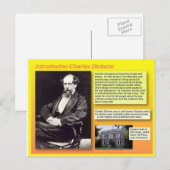 Introductie van Charles Dickens Briefkaart (Voorkant / Achterkant)