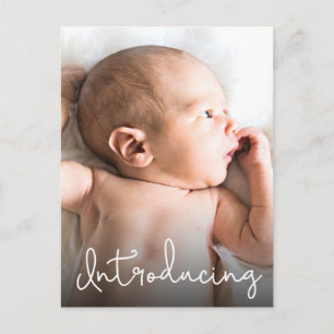 Introductie van Cute Baby Foto met geboortedatum Briefkaart