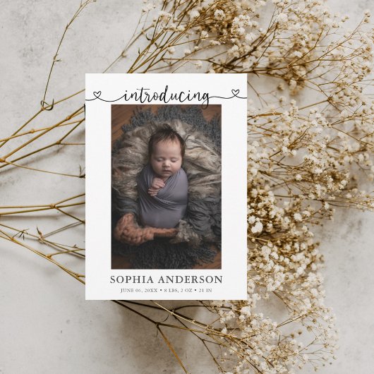 Introductie van de aankondiging van de Foto van he