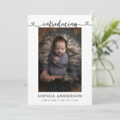 Introductie van de aankondiging van de Foto van he (Staand voorkant)