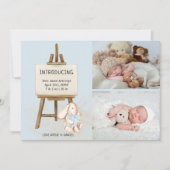 Introductie van de baby Baby Boy Birth van Easel e Aankondiging (Voorkant)
