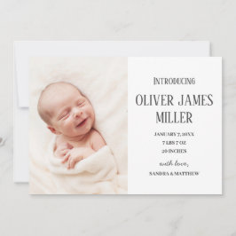 Introductie van de Baby Birth Announcement-fotokaa Aankondiging