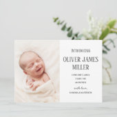 Introductie van de Baby Birth Announcement-fotokaa Aankondiging (Staand voorkant)