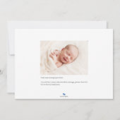 Introductie van de Baby Birth Announcement-fotokaa Aankondiging (Achterkant)