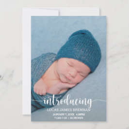 Introductie van de Baby Birth Announcement-fotokaa Aankondiging