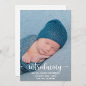 Introductie van de Baby Birth Announcement-fotokaa Aankondiging (Voorkant / Achterkant)